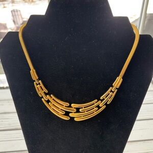 Vintage Crown Trifari Gold Chunky Necklace
